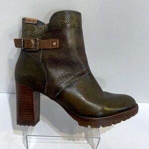 Ankle boot PIKOLINOS olive brown